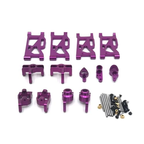 KFJHTWG Zubehör kompatibel mit dem Upgrade aus Metall 'RC Auto kompatibel mit 144010 144001 02 124017 16 18 124019 (Purple Six-Piece) von KFJHTWG