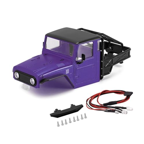 Starre Schutzhülle IR40 mit Käfig kompatibel mit RC 1/18 Raupe (Unassembled Purple) von KFJHTWG