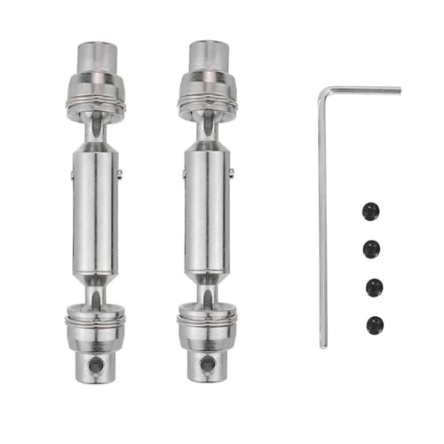 Verbesserte Metallantriebswelle kompatibel mit vorderen und hinteren Antriebswellen von RC Autos D12 C24 C34 B14 B24 B16 B36 MN MN99S (Silber) von KFJHTWG