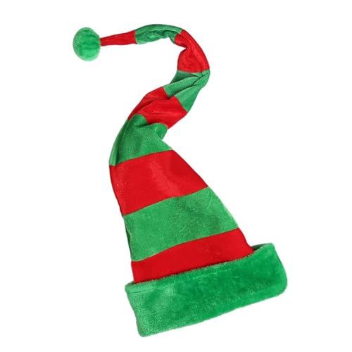 KFZR Weihnachtsmannmütze, Weihnachtselfenmütze, Feiertags-Kopfbedeckung, Weihnachtsgeschenk, Foto-Requisite (grün) von KFZR