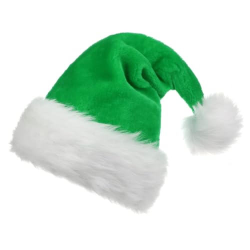 KFZR Weihnachtsmütze für Erwachsene, Damen, Herren, extra dick, Weihnachtsmannmütze, Unisex, Grün von KFZR