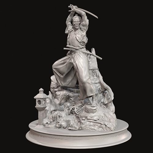 KGJAQT 1/24 Ancient Samurai Warrior Resin Model Kit Unbemalt und unmontiert Soldat Resin Model Kit //U9I1h3 von KGJAQT