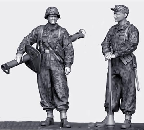 KGJAQT 1/35 WWII Soldat Resin Modell bausatz Unbemalt und unmontiert Soldat Resin Modell bausatz (2 Figuren) //U8I7h10 von KGJAQT