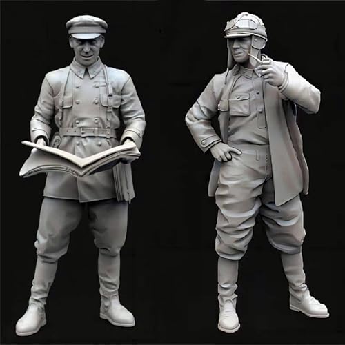 KGJAQT 1/35 WWII Soldat Resin Modell bausatz Unbemalt und unmontiert Soldat Resin Modell bausatz (2 Figuren) //U8I7h5 von KGJAQT