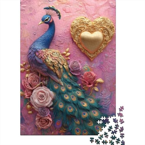 1000-teilige Holzpuzzles Für Erwachsene Beautiful Peacock 1000-teiliges Puzzle, Komplexe Puzzles Für Erwachsene 1000pcs (75x50cm) von KHHKJBVCE