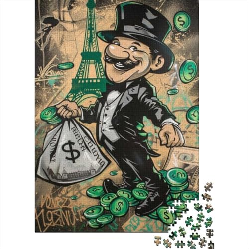 1000-teilige Holzpuzzles Für Erwachsene Cartoon Doodle Puzzles 1000 Teile Stressabbauende Puzzles 1000pcs (75x50cm) von KHHKJBVCE