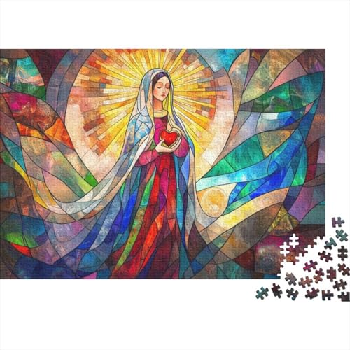 1000-teilige Holzpuzzles Für Erwachsene Church Fresco Puzzles 1000 Teile Stressabbauende Puzzles 1000pcs (75x50cm) von KHHKJBVCE