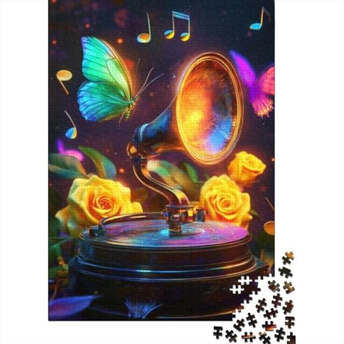 1000-teilige Holzpuzzles Für Erwachsene Colored Gramophone Puzzles 1000 Teile Puzzle 1000pcs (75x50cm) von KHHKJBVCE