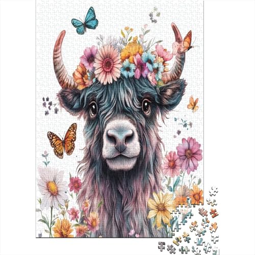 1000-teilige Holzpuzzles Für Erwachsene Cute Cow Puzzle Mit 1000 Teilen, Herausfordernde Puzzles Für Erwachsene 1000pcs (75x50cm) von KHHKJBVCE