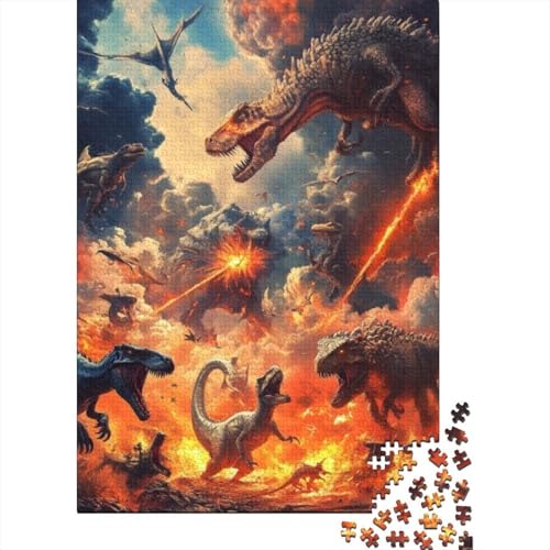 1000-teilige Holzpuzzles Für Erwachsene Dinosaur Puzzles 1000 Teile Puzzle 1000pcs (75x50cm) von KHHKJBVCE