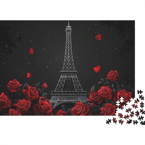 1000-teilige Holzpuzzles Für Erwachsene Eiffel Tower Rose 1000-teilige Puzzles, Lernspiele Für Erwachsene 1000pcs (75x50cm) von KHHKJBVCE