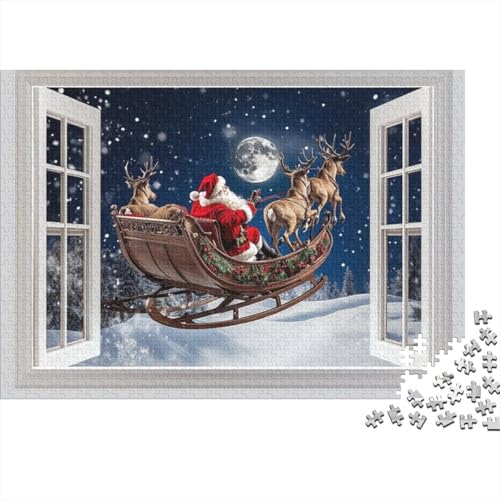 1000-teilige Holzpuzzles Für Erwachsene Father Christmas Puzzles 1000 Teile Puzzle 1000pcs (75x50cm) von KHHKJBVCE