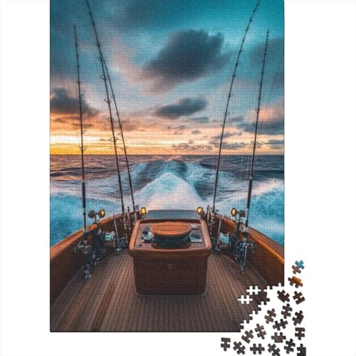 1000-teilige Holzpuzzles Für Erwachsene Fishing Theme 1000-teiliges Puzzle, Komplexe Puzzles Für Erwachsene 1000pcs (75x50cm) von KHHKJBVCE