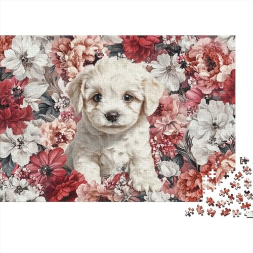 1000-teilige Holzpuzzles Für Erwachsene Flowers and Puppies Puzzles 1000 Teile Stressabbauende Puzzles 1000pcs (75x50cm) von KHHKJBVCE