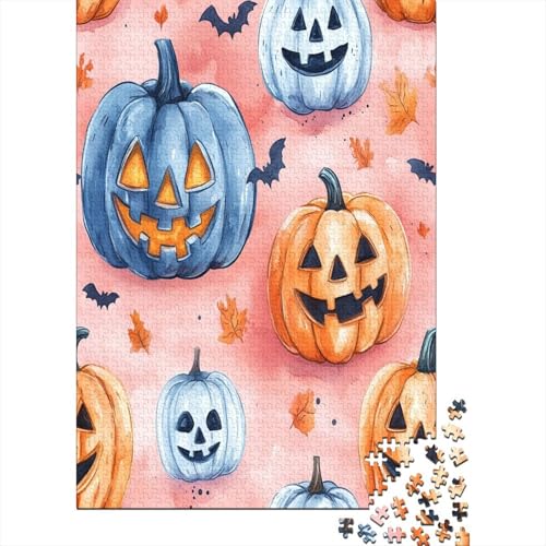 1000-teilige Holzpuzzles Für Erwachsene Halloween Pumpkin Puzzles 1000 Teile Puzzle 1000pcs (75x50cm) von KHHKJBVCE