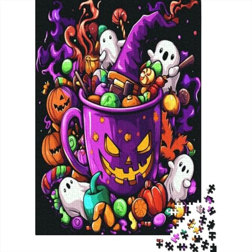 1000-teilige Holzpuzzles Für Erwachsene Halloween Theme (2) Puzzle Mit 1000 Teilen, Herausfordernde Puzzles Für Erwachsene 1000pcs (75x50cm) von KHHKJBVCE