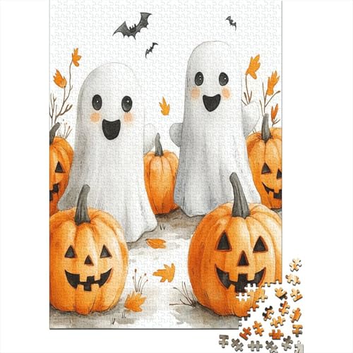 1000-teilige Holzpuzzles Für Erwachsene Halloween Theme Puzzles 1000 Teile Stressabbauende Puzzles 1000pcs (75x50cm) von KHHKJBVCE