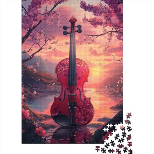 1000-teilige Holzpuzzles Für Erwachsene Violin Puzzles 1000 Teile Puzzle 1000pcs (75x50cm) von KHHKJBVCE