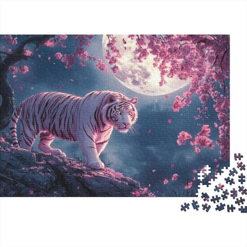 1000-teilige Holzpuzzles Für Erwachsene White Tiger 1000-teiliges Puzzle, Komplexe Puzzles Für Erwachsene 1000pcs (75x50cm) von KHHKJBVCE