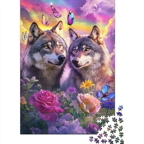 1000-teilige Holzpuzzles Für Erwachsene Wolf 1000-teiliges Puzzle, Komplexe Puzzles Für Erwachsene 1000pcs (75x50cm) von KHHKJBVCE