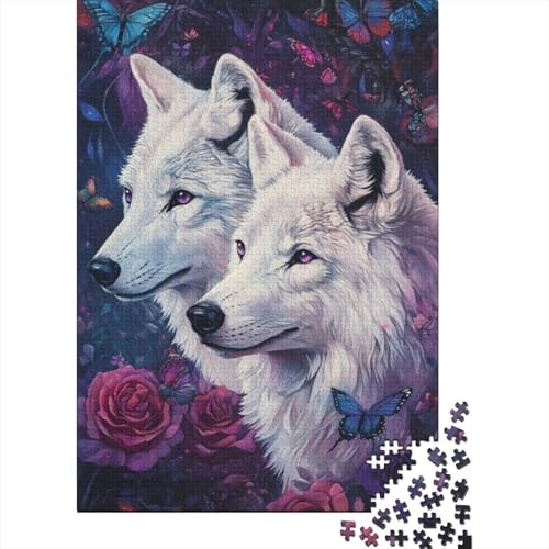 1000-teilige Holzpuzzles Für Erwachsene Wolf Puzzle Mit 1000 Teilen, Herausfordernde Puzzles Für Erwachsene 1000pcs (75x50cm) von KHHKJBVCE