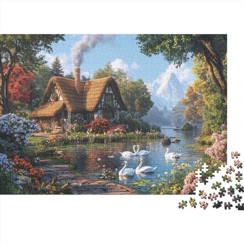 1000-teilige Puzzles Für Erwachsene Country Cabin Puzzles 1000 Teile Familien-Puzzlespielzeug 1000pcs (75x50cm) von KHHKJBVCE