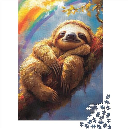 1000-teilige Puzzles Für Erwachsene Cute Sloth 1000 Teile Puzzle Familienpuzzle Spielzeug Puzzles 1000pcs (75x50cm) von KHHKJBVCE