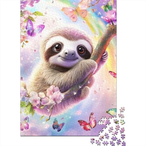 1000-teilige Puzzles Für Erwachsene Cute Sloth 1000 Teile Puzzle Familienpuzzle Spielzeug Puzzles 1000pcs (75x50cm) von KHHKJBVCE