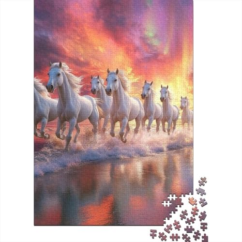 1000-teilige Puzzles Für Erwachsene Running Horse 1000 Teile Puzzle Familienpuzzle Spielzeug Puzzles 1000pcs (75x50cm) von KHHKJBVCE