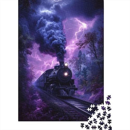 1000-teilige Puzzles Für Erwachsene Steam Train 1000 Teile Puzzle Familienpuzzle Spielzeug Puzzles 1000pcs (75x50cm) von KHHKJBVCE