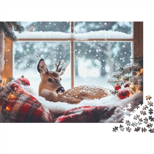 300-teilige Holzpuzzles Für Erwachsene Christmas Deer 300-teilige Puzzles, Lernspiele Für Erwachsene 300pcs (40x28cm) von KHHKJBVCE