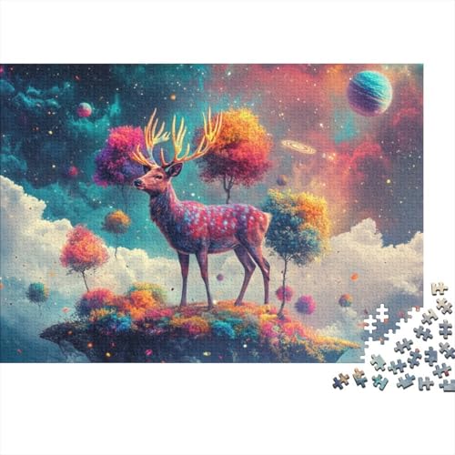 300-teilige Holzpuzzles Für Erwachsene Colorful Deer Puzzles 300 Teile Puzzle 300pcs (40x28cm) von KHHKJBVCE