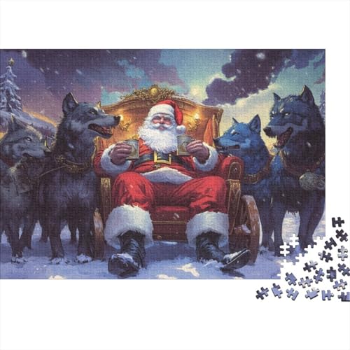 300-teilige Holzpuzzles Für Erwachsene Father Christmas Puzzles 300 Teile Puzzle 300pcs (40x28cm) von KHHKJBVCE