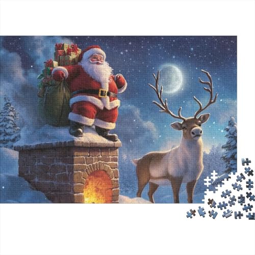 300-teilige Holzpuzzles Für Erwachsene Father Christmas Puzzles 300 Teile Puzzle 300pcs (40x28cm) von KHHKJBVCE