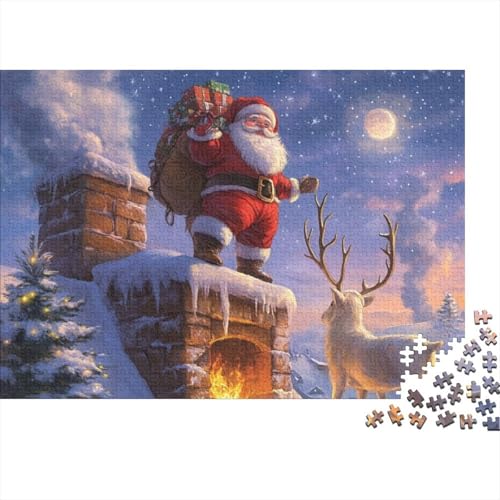 300-teilige Holzpuzzles Für Erwachsene Father Christmas Puzzles 300 Teile Stressabbauende Puzzles 300pcs (40x28cm) von KHHKJBVCE