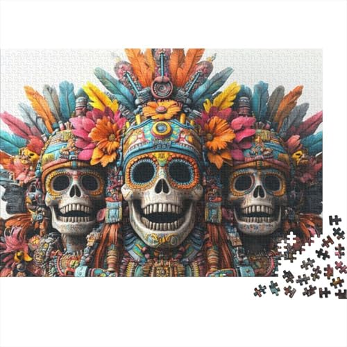 300-teilige Holzpuzzles Für Erwachsene Gothic Skeleton Puzzle Mit 300 Teilen, Herausfordernde Puzzles Für Erwachsene 300pcs (40x28cm) von KHHKJBVCE