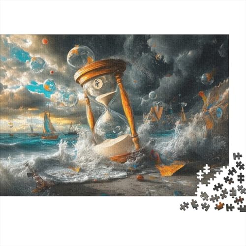 300-teilige Holzpuzzles Für Erwachsene Hourglass of Time Puzzle Mit 300 Teilen, Herausfordernde Puzzles Für Erwachsene 300pcs (40x28cm) von KHHKJBVCE