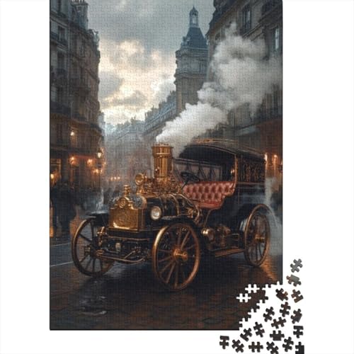 300-teilige Holzpuzzles Für Erwachsene Retro Steam Car 300-teiliges Puzzle, Komplexe Puzzles Für Erwachsene 300pcs (40x28cm) von KHHKJBVCE