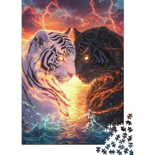 300-teilige Holzpuzzles Für Erwachsene Tiger Puzzles 300 Teile Puzzle 300pcs (40x28cm) von KHHKJBVCE