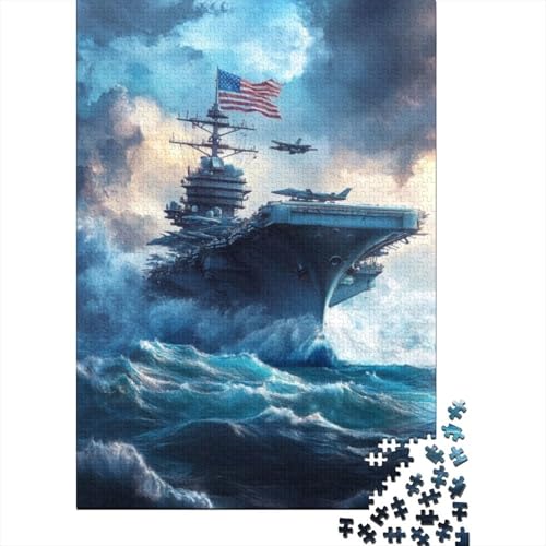 300-teilige Holzpuzzles Für Erwachsene US Aircraft Carrier Puzzles 300 Teile Puzzle 300pcs (40x28cm) von KHHKJBVCE