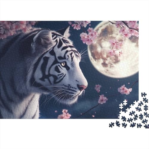 300-teilige Holzpuzzles Für Erwachsene White Tiger Puzzles 300 Teile Puzzle 300pcs (40x28cm) von KHHKJBVCE