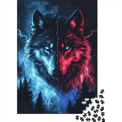 300-teilige Holzpuzzles Für Erwachsene Wolf 300-teilige Puzzles, Lernspiele Für Erwachsene 300pcs (40x28cm) von KHHKJBVCE