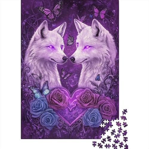 300-teilige Holzpuzzles Für Erwachsene Wolf 300-teiliges Puzzle, Komplexe Puzzles Für Erwachsene 300pcs (40x28cm) von KHHKJBVCE