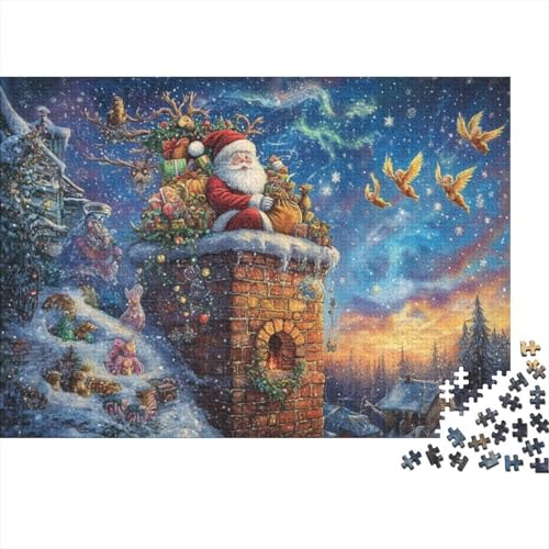 300-teilige Puzzles Für Erwachsene Father Christmas 300-teiliges Puzzle Impossible Puzzle 300pcs (40x28cm) von KHHKJBVCE