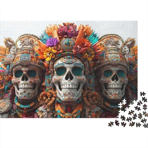 300-teilige Puzzles Für Erwachsene Gothic Skeleton 300-teiliges Puzzle. Anspruchsvolles Spiel 300pcs (40x28cm) von KHHKJBVCE