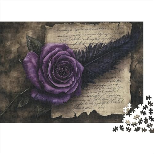 300-teilige Puzzles Für Erwachsene Purple Rose 300-teiliges Puzzle. Anspruchsvolles Spiel 300pcs (40x28cm) von KHHKJBVCE