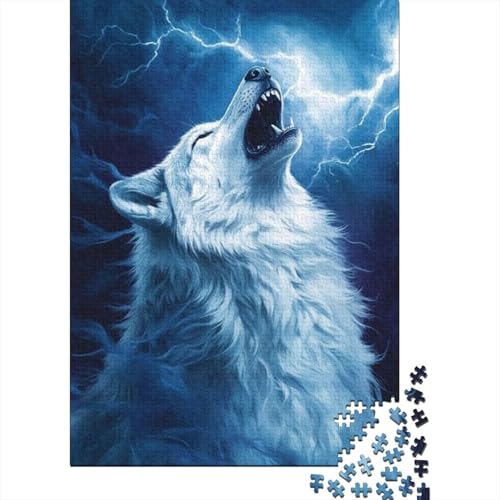 300-teilige Puzzles Für Erwachsene Wolf Puzzles 300 Teile Stressabbauende Puzzles 300pcs (40x28cm) von KHHKJBVCE