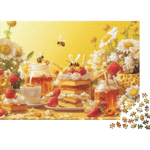 500-teilige Holzpuzzles Für Erwachsene Cake Afternoon Tea Puzzles 500 Teile Stressabbauende Puzzles 500pcs (52x38cm) von KHHKJBVCE