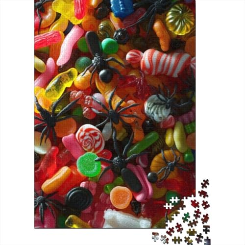 500-teilige Holzpuzzles Für Erwachsene Colored Candies Puzzles 500 Teile Stressabbauende Puzzles 500pcs (52x38cm) von KHHKJBVCE