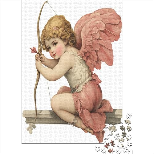 500-teilige Holzpuzzles Für Erwachsene Cute Angel Puzzle Mit 500 Teilen, Herausfordernde Puzzles Für Erwachsene 500pcs (52x38cm) von KHHKJBVCE